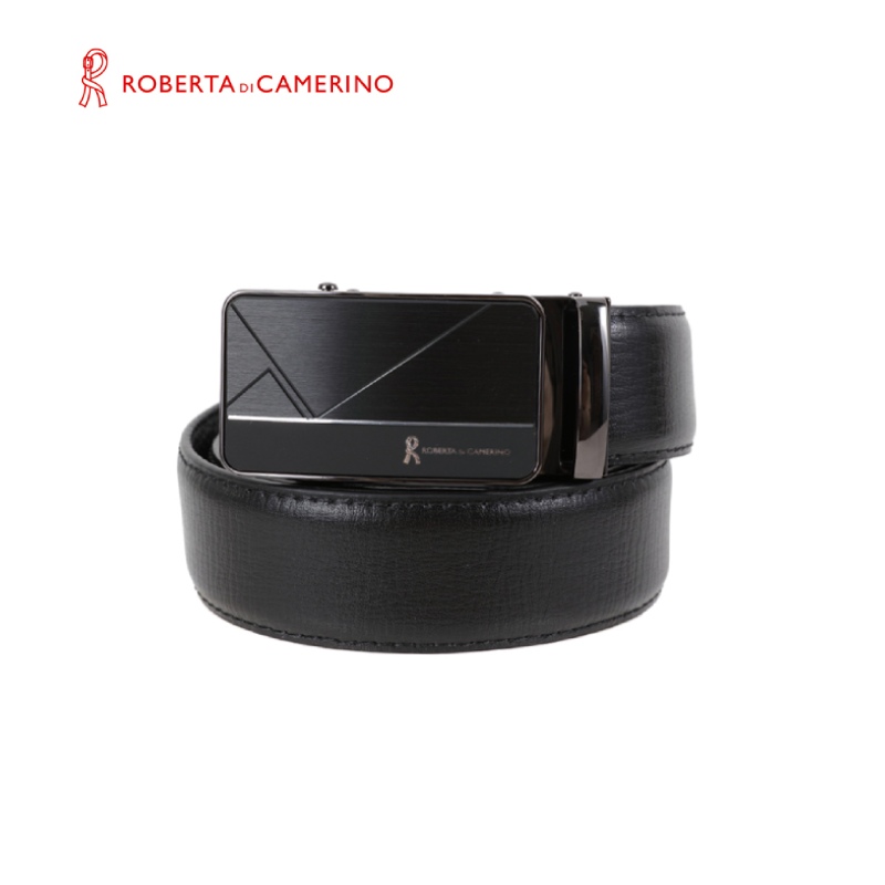 【Roberta di Camerino】頭層牛皮 - RHOMBUS 自動扣皮帶 - 2(050R-C05-01 2)✿30B001